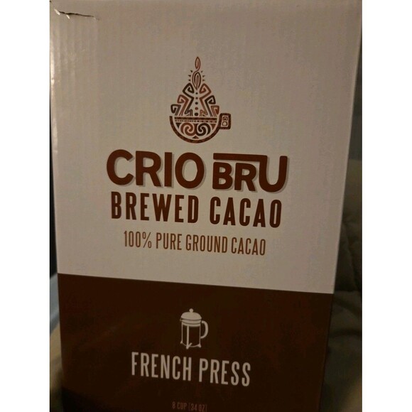 CRIO BRU CACAO FRENCH PRESS 34 OUNCE 8 CUP Chocolate Brewer NEW In Box & Plastic - Picture 1 of 5